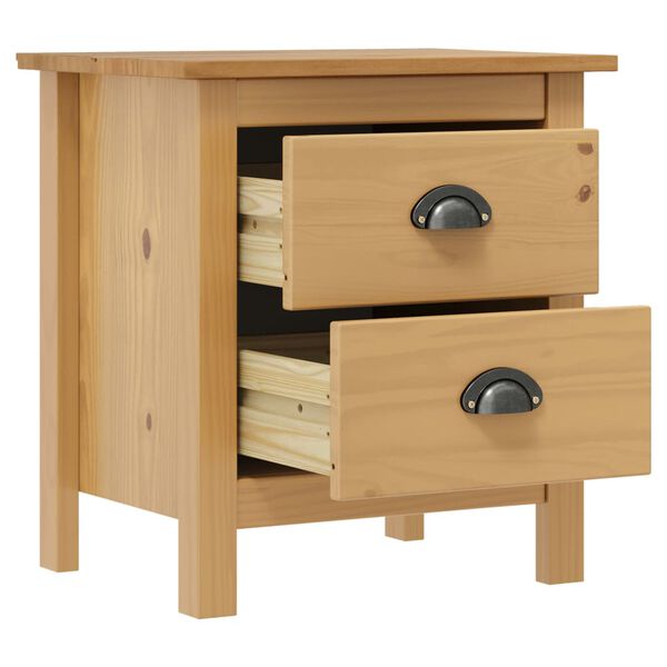vidaXL Bedside Cabinet Hill 46x35x49.5 cm Solid Pine Wood