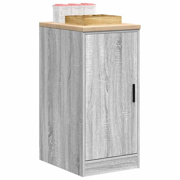 vidaXL Garage Storage Cabinet Grey Sonoma 40x51x85 cm Solid Wood Pine