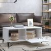 vidaXL Coffee Table High Gloss White 90x50x40 cm Engineered Wood