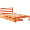 vidaXL Bed Frame without Mattress Wax Brown 90x200 cm Solid Wood Pine