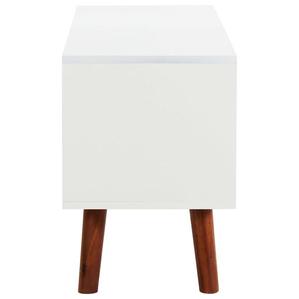 vidaXL TV Cabinet 110x35x50 cm Solid Acacia Wood and MDF