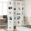 vidaXL Room Divider 4 Panels White Solid Wood Paulownia