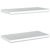 vidaXL Wall Shelves 2 pcs 50x23.5x3 cm Silver Stainless Steel