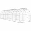 vidaXL Chicken Coop Silver 800 x 200 x 200 cm Galvanised Steel
