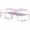 vidaXL Bed Frame White 80 x 200 cm Solid Pine Wood