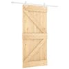 vidaXL Sliding Door with Hardware Set 90x210 cm Solid Wood Pine