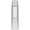vidaXL Arched Gabion Baskets 8 pcs 200x30x100/120 cm Galvanised Iron