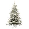 vidaXL Artificial Hinged Christmas Tree White 210 cm PE and PVC