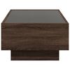 vidaXL Coffee Table with LED Brown Oak 90x50x30 cm Engineered Wood