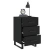 vidaXL Bedside Cabinet Black 40x40x66 cm Engineered Wood