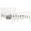 vidaXL Bed Frame without Mattress White 140x190 cm Solid Wood Pine