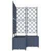 vidaXL Garden Planter 3 pcs Grey 80 x 80 x 143 cm Steel