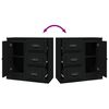 vidaXL Sideboard Black 70x35.5x67.5 cm Engineered Wood