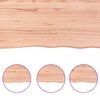 vidaXL Table Top Light Brown 200x60x(2-6)cm Treated Solid Wood Live Edge