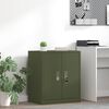 vidaXL Storage Cabinet Olive Green 60 x 40 x 70 cm Steel