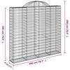 vidaXL Arched Gabion Baskets 14 pcs 200x30x180/200 cm Galvanised Iron