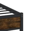 vidaXL Metal Bed Frame without Mattress Smoked Oak 140x190 cm