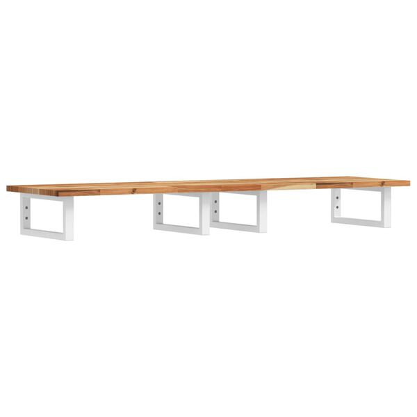 vidaXL Basin Shelf Wall Mounted Steel and Solid Wood Acacia