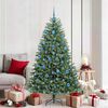 vidaXL Artificial Hinged Christmas Tree Green 180 cm PVC and Metal