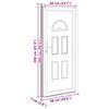 vidaXL Front Door White 98x208 cm PVC