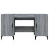 vidaXL Desk Grey Sonoma 140x50x75 cm Engineered Wood