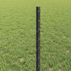 vidaXL Fence with Post Grey 0.5 x 50 m Steel and PVC