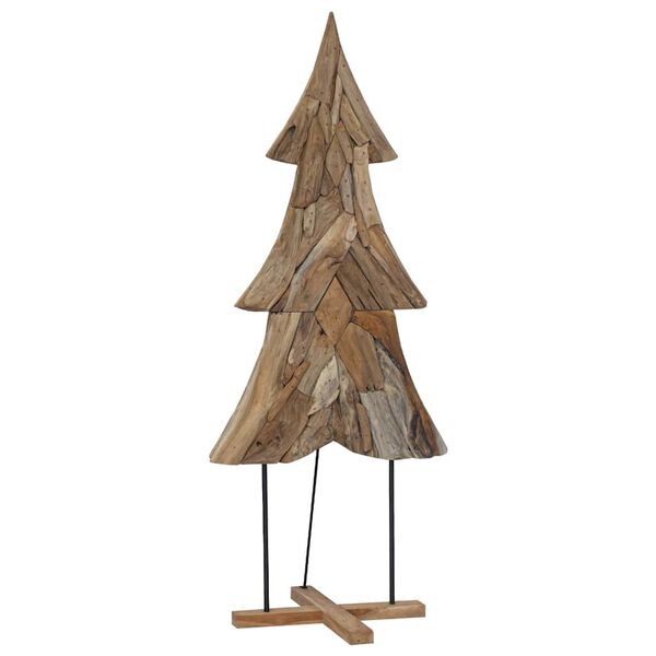 vidaXL Christmas Tree with Stand Brown 181.5 cm Solid teak wood