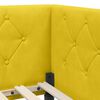vidaXL Corner Bed Frame with Headboard Yellow 90 x 190 cm Velvet