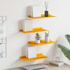vidaXL Floating Shelf 4 pcs Mustard Yellow 40 x 18 x 2.5 cm Steel