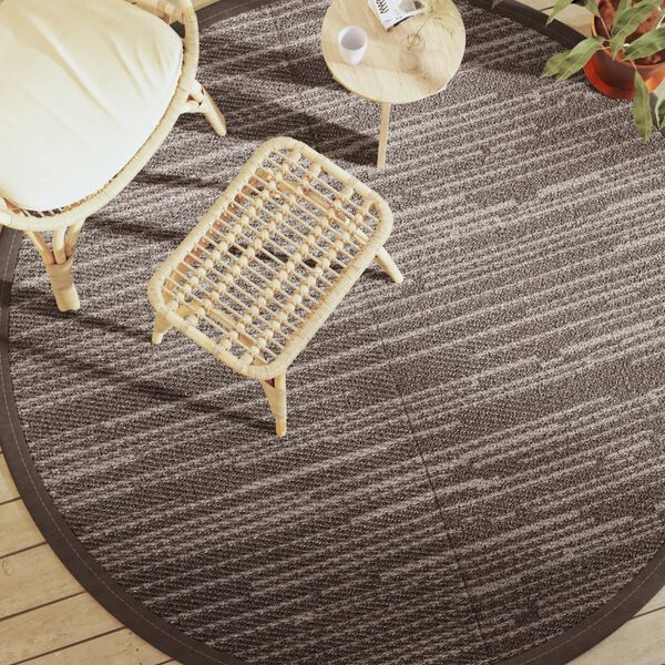 vidaXL Outdoor Carpet ARAKIL Brown &Oslash;200 cm PP
