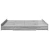vidaXL Storage Bed Frame Grey Sonoma 180 x 200 cm Engineered Wood