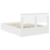 vidaXL Bed Frame with Headboard White 150 x 200 cm Engineered Wood