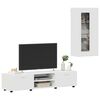 vidaXL TV Cabinet Set with Drawer with Shelf White Engineered Wood