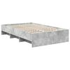 vidaXL Bed Frame Concrete Grey 120 x 123 cm Engineered Wood