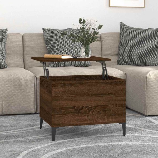 vidaXL Coffee Table Brown Oak 60x44.5x45 cm Engineered Wood
