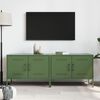 vidaXL TV Cabinets 2 pcs Olive Green 68x39x50.5 cm Steel