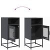 vidaXL Bedside Cabinet Anthracite 36x39x78 cm Cold-rolled Steel