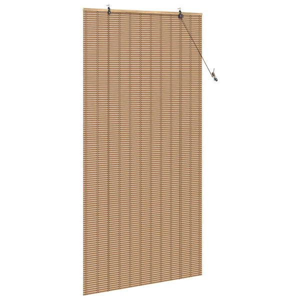 vidaXL Roller Blind with Curtains Manual Nature 120 x 220 cm Bamboo