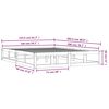 vidaXL Bed Frame without Mattress 150x200 cm King Size King Size Solid Wood