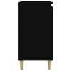 vidaXL Bedside Cabinet Black 40x35x70 cm Engineered Wood