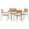 vidaXL Garden Dining Set 5 pcs Brown Solid Acacia Wood