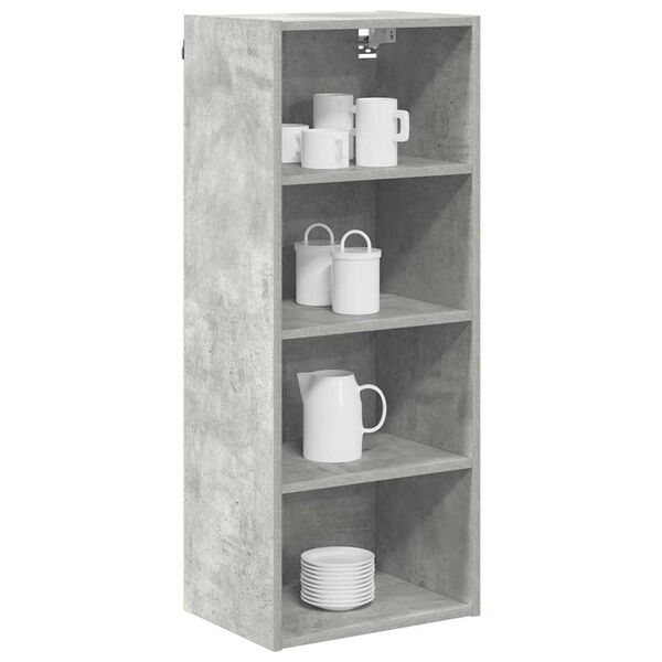 vidaXL Hanging Cabinet with Storage Concrete Grey 40 x 29.5 x 100 cm