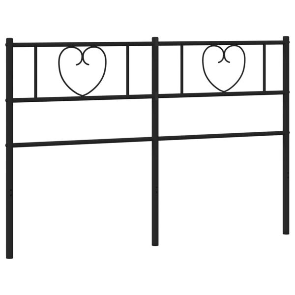 vidaXL Metal Replace Headboard Black 120 cm
