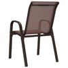 vidaXL Stackable Garden Chairs 4 pcs Brown Textilene Fabric