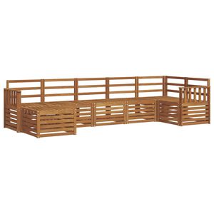 vidaXL Sofa Sets 7 pcs Natural Solid Acacia Wood