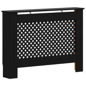 vidaXL Radiator Cover Black 112x19x81,5 cm MDF