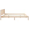 vidaXL Bed Frame with Headboard Brown 180 x 220 cm Solid Pine Wood