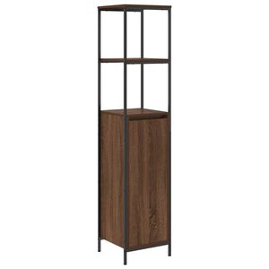 vidaXL Bathroom Cabinet with Shelves Brown Oak 36x35x165 cm