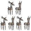 vidaXL Christmas Decorations 6 pcs Reindeers 240 LEDs Warm White Rattan
