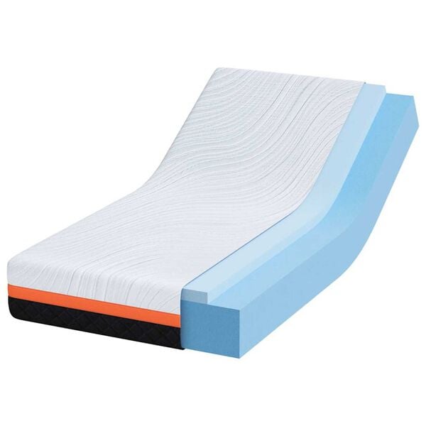 vidaXL Mattress White and Black 80 x 160 cm Gel-Infused Foam